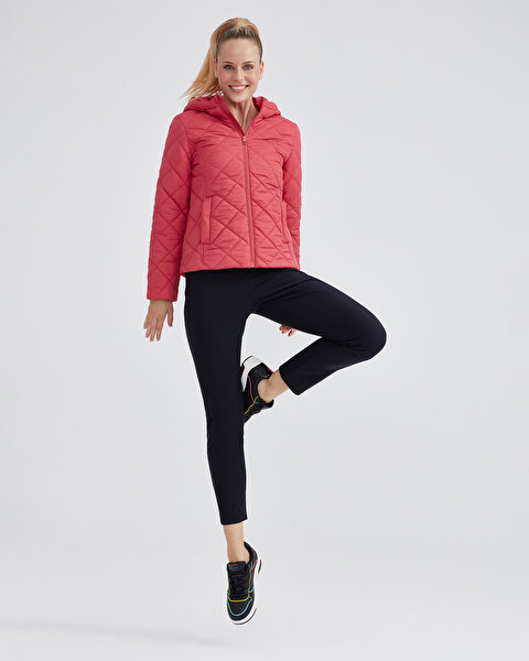 Skechers W Capitone Hooded Jacket Kadın Kırmızı Mont S212001-600-2