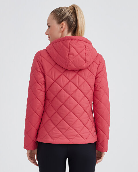 Skechers W Capitone Hooded Jacket Kadın Kırmızı Mont S212001-600-4