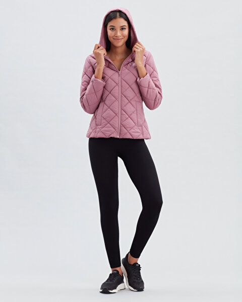 Skechers W Capitone Hooded Jacket Kadın Pembe Mont S212001-620-3