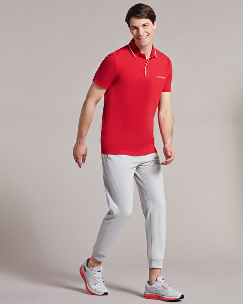Skechers Polo M Short Sleeve Polo Erkek Kırmızı Polo Yaka Tshirt S212224-600-1