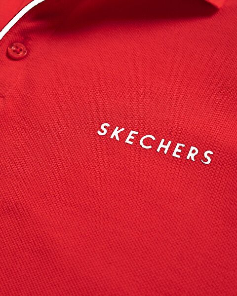 Skechers Polo M Short Sleeve Polo Erkek Kırmızı Polo Yaka Tshirt S212224-600-6