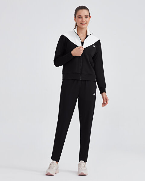 Skechers W Micro Collection Colorblock Suit Kadın Siyah Eşofman Takımı S212251-001-6