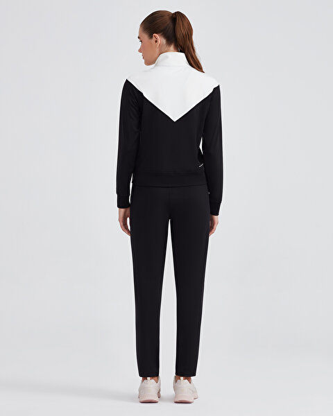 Skechers W Micro Collection Colorblock Suit Kadın Siyah Eşofman Takımı S212251-001-2