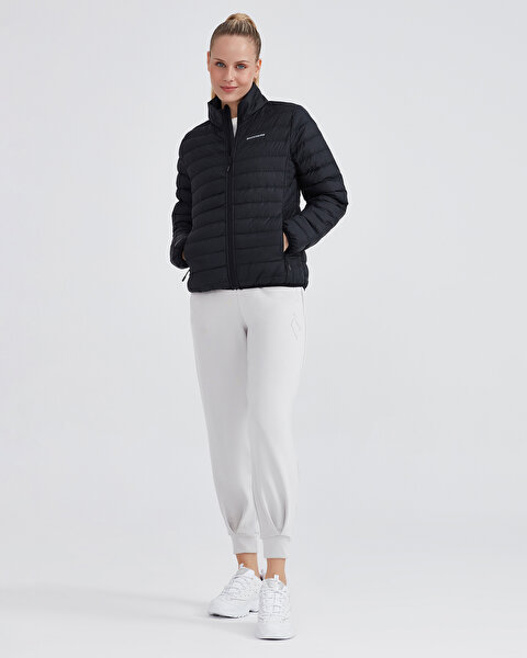 Skechers W Turtle Neck Essential Jacket Kadın Siyah Mont S212273-001-4