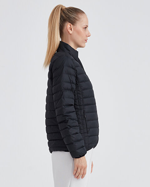 Skechers W Turtle Neck Essential Jacket Kadın Siyah Mont S212273-001-12