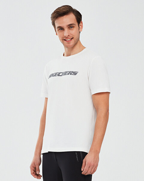 Skechers M Graphic Tee Big Logo T-shirt Erkek Beyaz Tshirt S212960-102-4