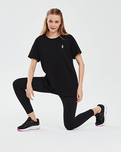 Skechers W Performance Tops Crew Neck T-shirt Kadın Siyah Tshirt S221482-001-3