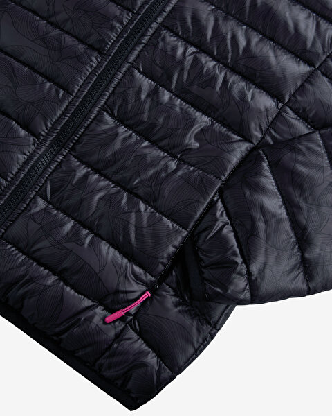 Skechers W Outerwear All-over Printed Jacket Kadın Siyah Mont S222027-001-3