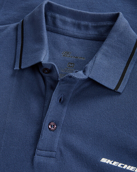 Skechers M Short Sleeve Polo Erkek Lacivert Polo Yaka Tshirt S222059-410-4