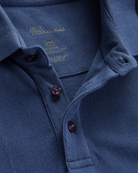 Skechers M Short Sleeve Polo Erkek Lacivert Polo Yaka Tshirt S222059-410-5