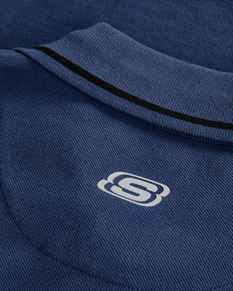 Skechers M Short Sleeve Polo Erkek Lacivert Polo Yaka Tshirt S222059-410-6