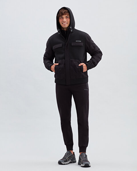 Skechers M Outerwear Padded Jacket Erkek Siyah Mont S222072-001-2