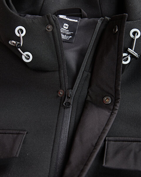 Skechers M Outerwear Padded Jacket Erkek Siyah Mont S222072-001-6