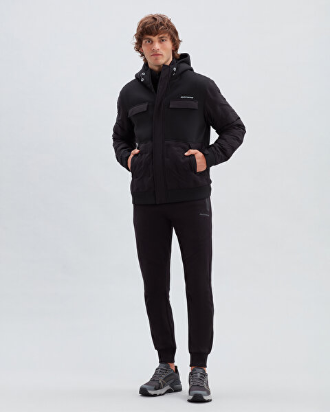 Skechers M Outerwear Padded Jacket Erkek Siyah Mont S222072-001