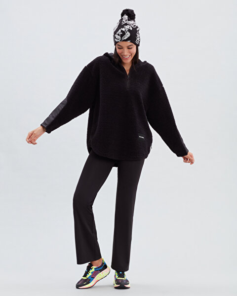 Skechers W Outdoor Fleece Hz Sherpa Sweatshirt Kadın Siyah Sweatshirt S222160-001-1