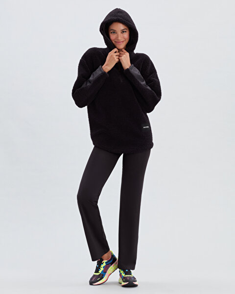Skechers W Outdoor Fleece Hz Sherpa Sweatshirt Kadın Siyah Sweatshirt S222160-001-2
