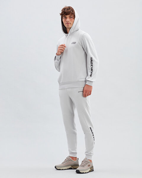 Skechers Mid Weight Fleece M Hoodie Sweatshirt Erkek Gri Sweatshirt S222244-013-1