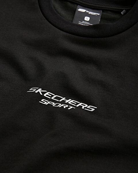 Skechers M Graphic Tee Reflect Logo Oversize T-shirt Erkek Siyah Tshirt S231094-001-9