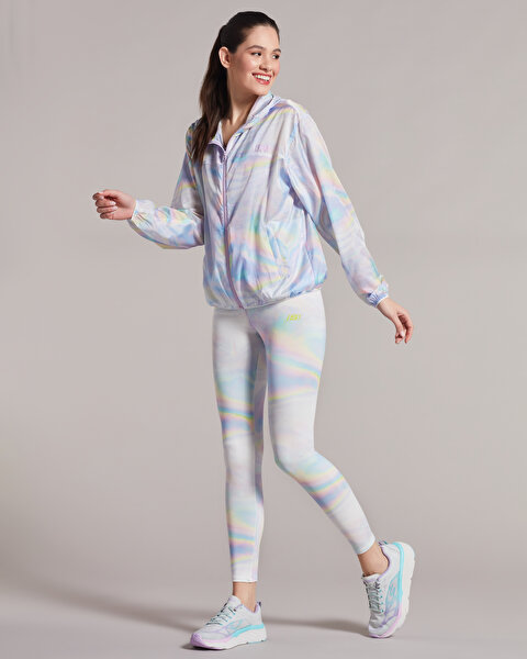 Skechers W Outerwear All Over Print Rain Jacket Kadın Pembe Yağmurluk S231238-816-1