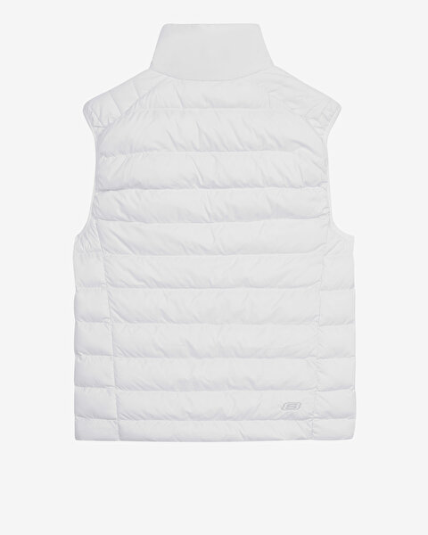 Skechers W Outerwear Padded Vest Kadın Beyaz Yelek S231239-100-8