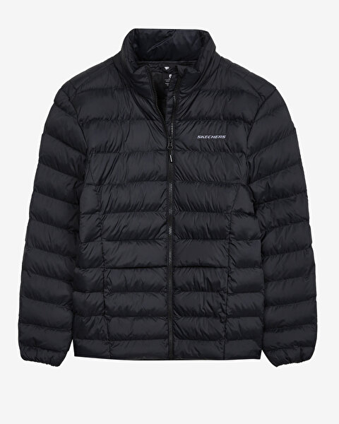 Skechers W Outerwear Pop Up Detailed Padded Jacket Kadın Siyah Mont S231240-001-6