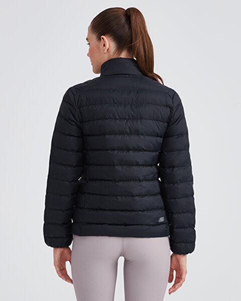 Skechers W Outerwear Pop Up Detailed Padded Jacket Kadın Siyah Mont S231240-001-4