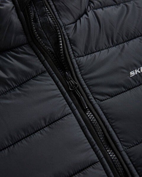 Skechers M Outerwear Padded Jacket Erkek Siyah Mont S231242-001-9