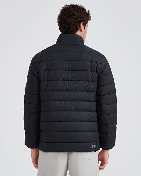 Skechers M Outerwear Padded Jacket Erkek Siyah Mont S231242-001-4