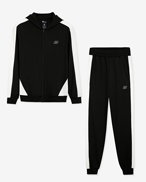 Skechers M 2Xi-lock Diagonal Fleece Suit Track Suit Erkek Siyah Eşofman Takımı S231450-001-5