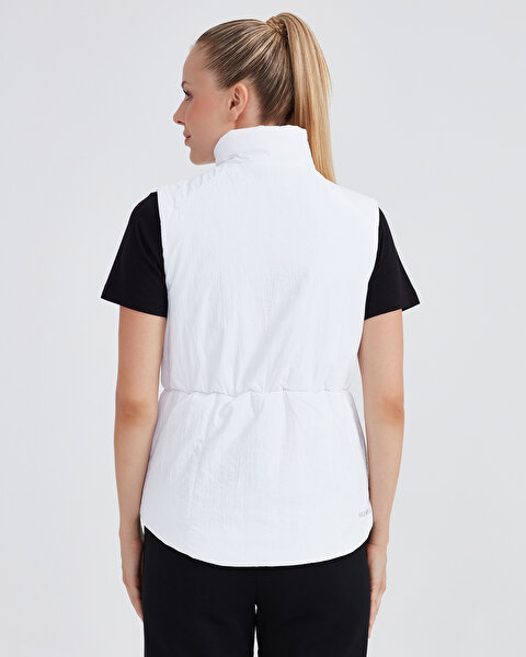 Skechers W Outerwear Padded Vest Kadın Beyaz Yelek S232039-100-4