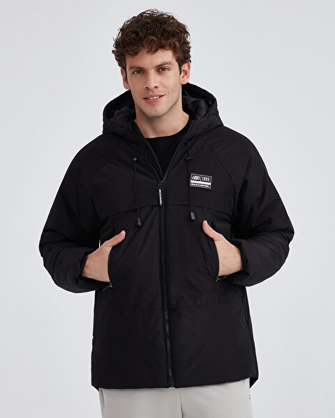 Skechers M Outerwear Padded Jacket Erkek Siyah Mont S232053-001-6