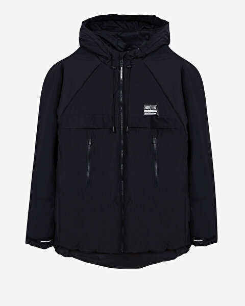 Skechers M Outerwear Padded Jacket Erkek Siyah Mont S232053-001-7