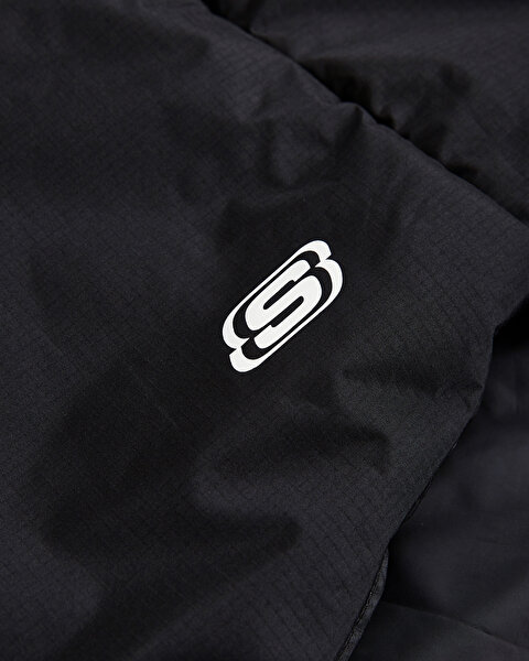 Skechers M Outerwear Padded Jacket Erkek Siyah Mont S232053-001-12