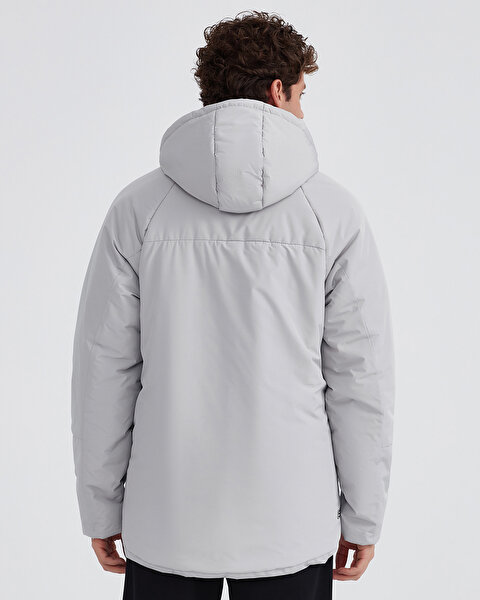 Skechers M Outerwear Padded Jacket Erkek Gri Mont S232053-032-4
