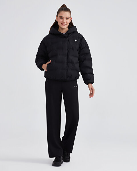 Skechers W Outerwear Padded Jacket Kadın Siyah Mont S232082-001-2