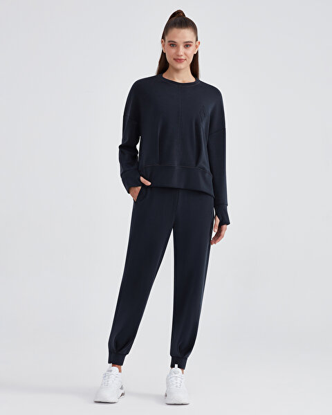 Skechers W Soft Touch Crew Neck Sweatshirt Kadın Siyah Sweatshirt S232186-001-2