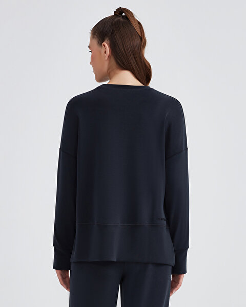 Skechers W Soft Touch Crew Neck Sweatshirt Kadın Siyah Sweatshirt S232186-001-4