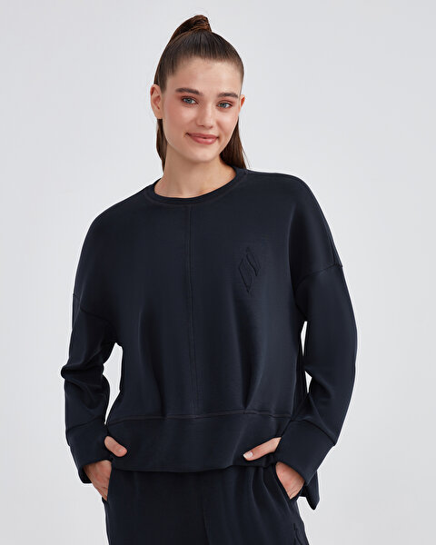 Skechers W Soft Touch Crew Neck Sweatshirt Kadın Siyah Sweatshirt S232186-001-6