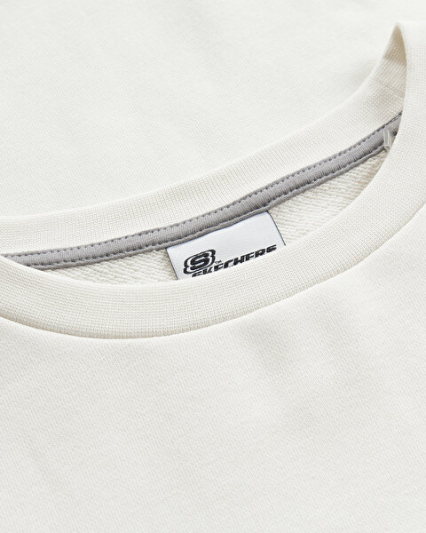 Skechers Essential M Crew Neck  Sweatshirt Erkek Beyaz Sweatshirt S232234-102-8