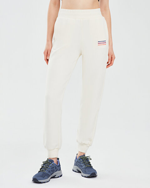 Skechers Essential W Jogger Sweatpant Kadın Beyaz Eşofman Altı S232238-102-5
