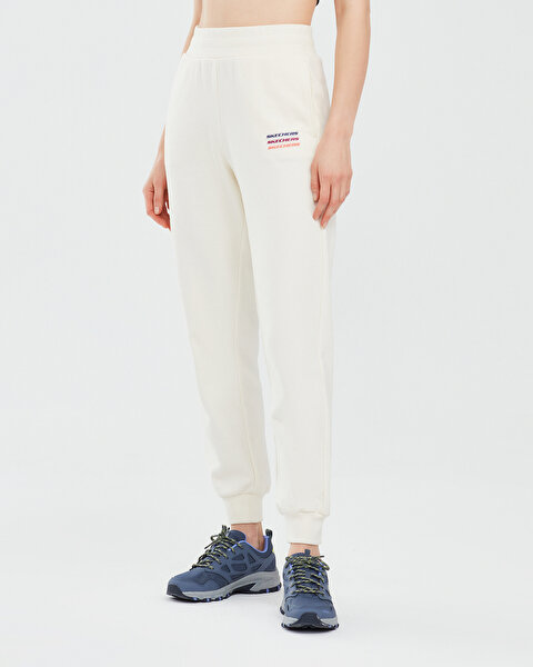 Skechers Essential W Jogger Sweatpant Kadın Beyaz Eşofman Altı S232238-102-8