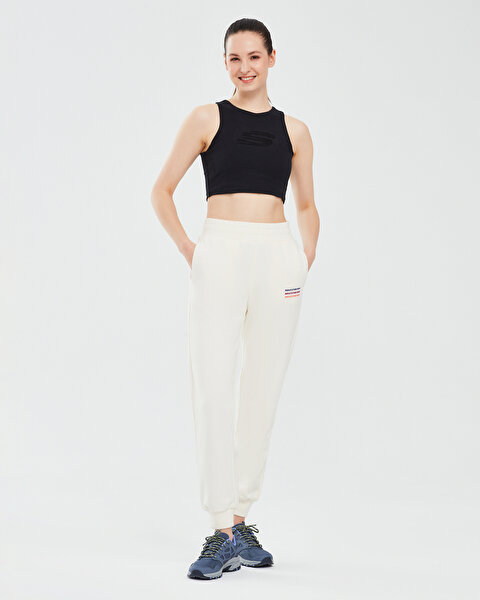 Skechers Essential W Jogger Sweatpant Kadın Beyaz Eşofman Altı S232238-102-6