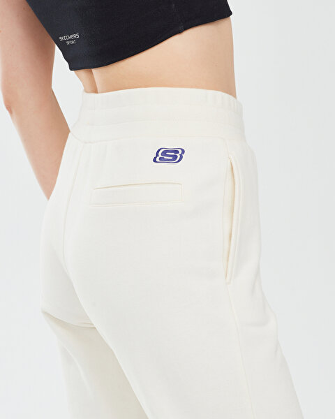 Skechers Essential W Jogger Sweatpant Kadın Beyaz Eşofman Altı S232238-102-7