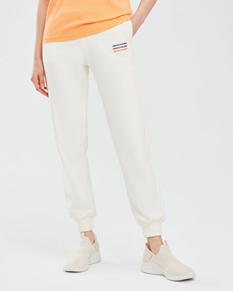 Skechers Essential W Jogger Sweatpant Kadın Beyaz Eşofman Altı S232238-102