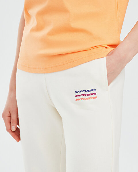 Skechers Essential W Jogger Sweatpant Kadın Beyaz Eşofman Altı S232238-102-4