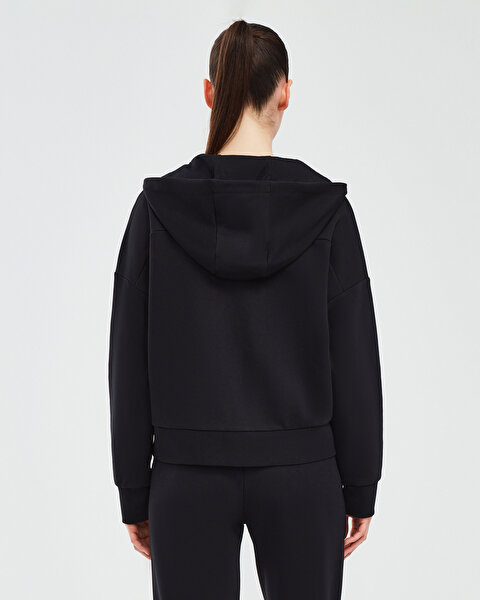 Skechers Essential W Full Zip Hoodie Sweatshirt Kadın Siyah Sweatshirt S232242-001-A-3