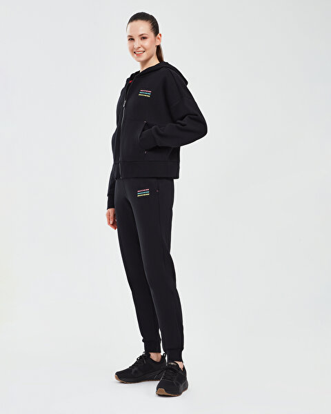 Skechers Essential W Full Zip Hoodie Sweatshirt Kadın Siyah Sweatshirt S232242-001-A-4