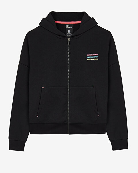 Skechers Essential W Full Zip Hoodie Sweatshirt Kadın Siyah Sweatshirt S232242-001-A-7