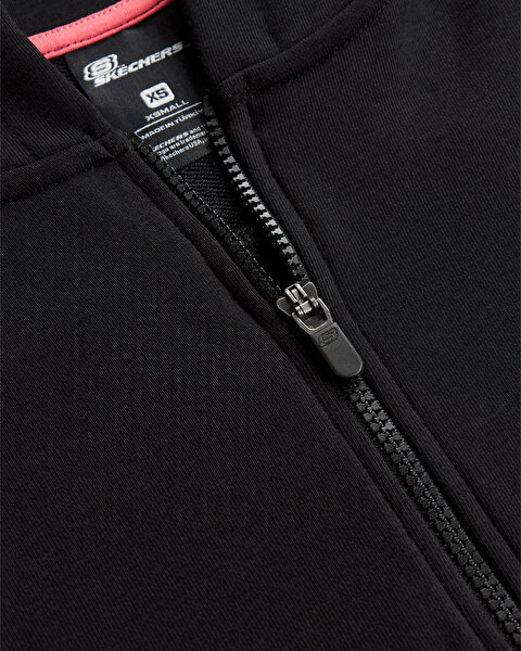 Skechers Essential W Full Zip Hoodie Sweatshirt Kadın Siyah Sweatshirt S232242-001-A-9