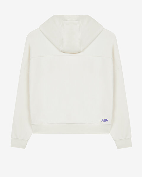 Skechers Essential W Full Zip Hoodie Sweatshirt Kadın Beyaz Sweatshirt S232242-102-7